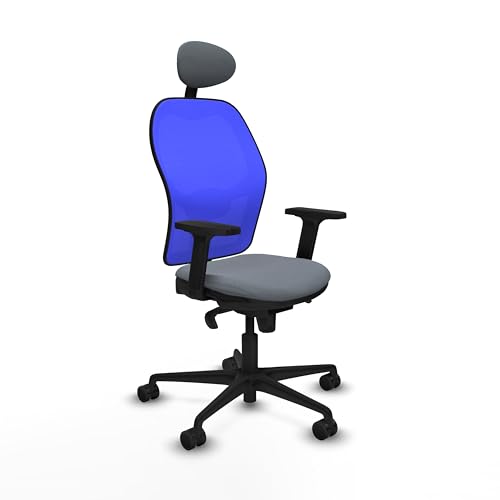 Piqueras y Crespo Ergonomischer Klappstuhl mit fester Rückenlehne, festem Kopf, 1D Lendenwirbelstütze, 2D-Arm und 5-fach Synchronmechanik, ideal für 8 Stunden Nutzung und maximales Gewicht von 120 kg von Piqueras y Crespo