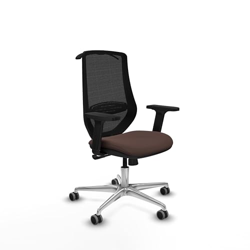 Piqueras y Crespo Ergonomischer Stuhl bis 120 kg, mit fester Rückenlehne, 2D-Armen, 1D-Rückenstütze und Synchronmechanik in 4 Positionen, ideal zum Arbeiten und Lernen von Piqueras y Crespo