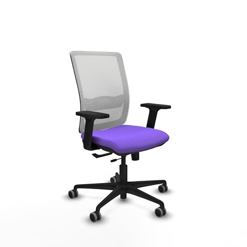Piqueras y Crespo Haches ergonomischer Bürostuhl mit 2D-Armlehnen, Synchron-/Slack-Mechanismus, L1D-Rückenstütze und feste Rückenlehne, ideal für 8 Stunden Nutzung und maximales Gewicht von 100 kg von Piqueras y Crespo