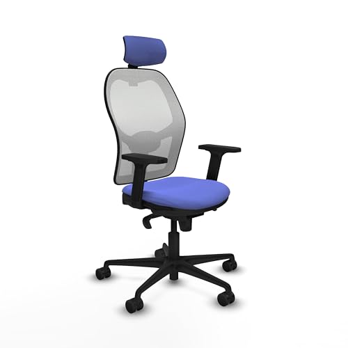 Piqueras y Crespo Hoher Chorquera-Stuhl für Empfang, bequem zum Arbeiten und eleganter Schreibtisch mit fester Rückenlehne, 2D-Arme, 1D-Rückenstütze, Synchronmechanik in 5 Positionen, attraktive Farbe von Piqueras y Crespo