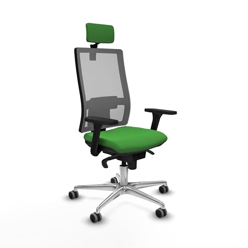 Piqueras y Crespo Horna Bürostuhl mit höhenverstellbarer Rückenlehne, 3D-Armlehnen, 2D-Kopfteil, 1D-Rückenstütze, Synchronmechanik in 5 Positionen, für 24-Stunden-Nutzung und maximales Gewicht von 120 Piqueras y Crespo Horna Bürostuhl mit höhenverstellbarer Rückenlehne, 3D-Armlehnen, 2D-Kopfteil, 1D-Rückenstütze, Synchronmechanik in 5 Positionen, für 24-Stunden-Nutzung und maximales Gewicht von 120 von Piqueras y Crespo
