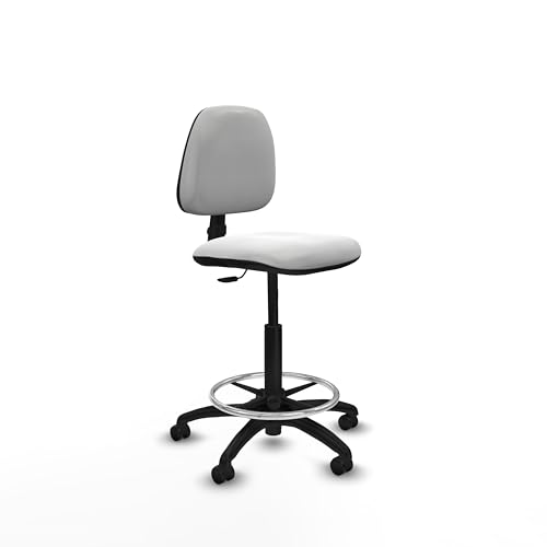 Piqueras y Crespo Isso Arbeitshocker mit Rollen, ideal für den Schreibtisch, höhenverstellbare Rückenlehne und modernes Design von Piqueras y Crespo