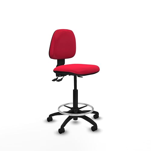 Piqueras y Crespo Isso Hocker, ideal für 4-6 Stunden Nutzung, mit asynchronem Mechanismus und höhenverstellbarer Rückenlehne, Bürohocker und Hocker für mechanische Werkstatt von Piqueras y Crespo