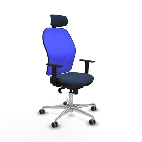 Piqueras y Crespo JORQUERA Funktionaler Bürostuhl 120 kg mit 1D-Armen, Synchronmechanik 5 Positionen, 2D Kopfteil, 1D Lendenwirbelstütze, feste Rückenlehne, Minimalistische Farbe von Piqueras y Crespo
