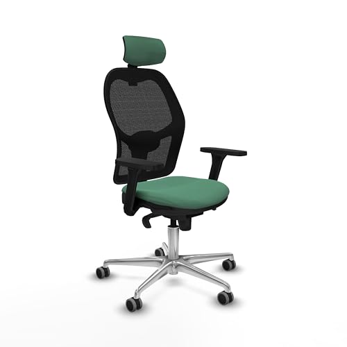 Piqueras y Crespo Jorquera Niedliche Schreibtischstühle für gute Körperhaltung und Büro, mit fester Rückenlehne, 2D-Kopfteil, 1D-Lendenwirbelstütze, 3D-Armlehnen, Synchronmechanik in 5 Positionen, 120 von Piqueras y Crespo