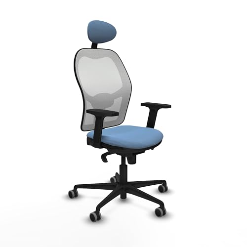 Piqueras y Crespo Jorquera ergonomischer Gesprächsstuhl mit fester Rückenlehne, festem Kopfteil, 1D-Lendenwirbelstütze, 2D-Arme, Synchronmechanik in 5 Positionen, für 8 Stunden Nutzung und maximales Piqueras y Crespo Jorquera ergonomischer Gesprächsstuhl mit fester Rückenlehne, festem Kopfteil, 1D-Lendenwirbelstütze, 2D-Arme, Synchronmechanik in 5 Positionen, für 8 Stunden Nutzung und maximales von Piqueras y Crespo