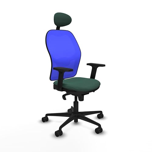 Piqueras y Crespo Moderner ergonomischer Stuhl mit fester Rückenlehne, festem Kopf, 1D Lendenwirbelstütze, 2D-Arm, 5-fach Synchronmechanik, für eine Nutzung von 8 Stunden und einem maximalen Gewicht Piqueras y Crespo Moderner ergonomischer Stuhl mit fester Rückenlehne, festem Kopf, 1D Lendenwirbelstütze, 2D-Arm, 5-fach Synchronmechanik, für eine Nutzung von 8 Stunden und einem maximalen Gewicht von Piqueras y Crespo