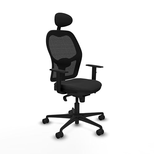 Piqueras y Crespo Schreibtisch- und Bürostühle mit fester Rückenlehne, festem Kopfteil, Lendenwirbelstütze 1D, 1D-Arme, Synchronmechanik 5 Positionen, für 8 Stunden Nutzung und maximales Gewicht von von Piqueras y Crespo
