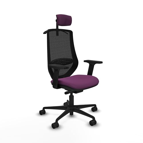 Piqueras y Crespo Stühle für Geldautomaten und Schreibtische, einfach, mit fester Rückenlehne, 2D-Kopfteil, 1D-Lendenwirbelstütze, Synchron-/Translack-Mechanismus, 120 kg, 24 Stunden Nutzung von Piqueras y Crespo