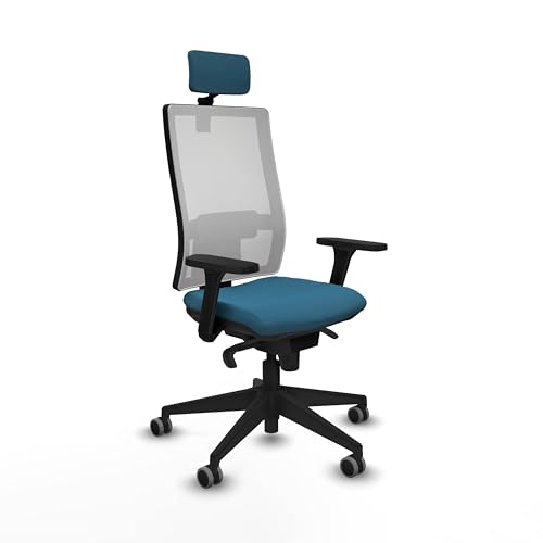 Piqueras y Crespo Stuhl Horna: Elegant und funktional, ideal für übergewichtige Personen, mit verstellbarer Rückenlehne, 3D-Armlehnen und 5-fach Synchronmechanik von Piqueras y Crespo