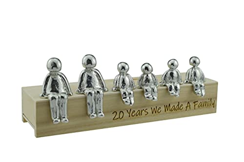20th Anniversary Idea - 20 Years We Made A Family Metal Ornament - Choose Your Family Combination (4 Children) von Pirantin