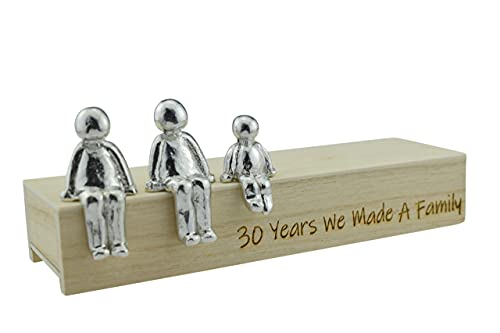 30th Anniversary Idea - 30 Years We Made A Family Metal Ornament - Choose Your Family Combination (1 Child) von Pirantin