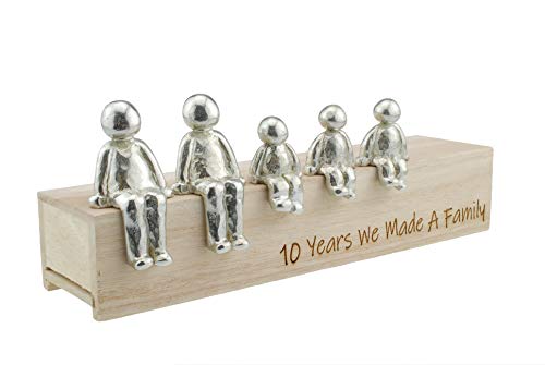 Geschenkidee zum 10. Hochzeitstag, 10 Jahre We Made A Family 100% – wählen Sie Ihr Familienkombinationsgeschenk (3 Kinder) von Pirantin