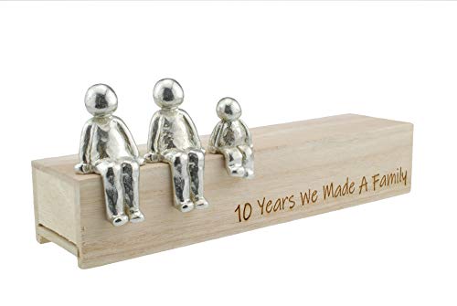 Pirantin Idee zum 10. Jahrestag – 10 Years We Made A Family 100 % Dose – wählen Sie Ihr Familien-Kombinationsgeschenk (1 Kind) von Pirantin