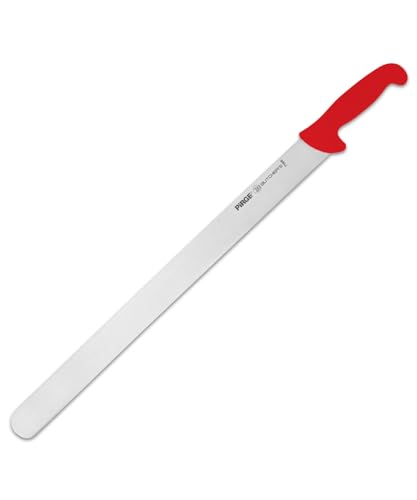 Pirge Butcher's Dönermesser 50 cm Rot - Aufschnittmesser - Schärfstes Döner Langmesser - Schneidemesser - Fleischmesser - BBQ Messer - Edelstahl Profi Küchenmesser - Ergonomisches Griffdesign von Pirge