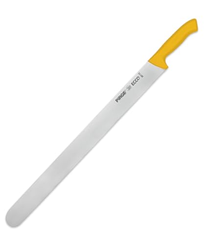 Pirge Ecco Dönermesser 55 cm Gelb - Aufschnittmesser - Schärfstes Döner Langmesser - Schneidemesser - Fleischmesser - BBQ Messer - Edelstahl Profi Küchenmesser - Ergonomisches Griffdesign von Pirge