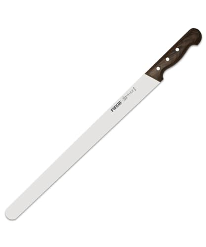 Pirge Sultan Pro Dönermesser 36 cm Schmal - Aufschnittmesser - Schärfstes Döner Langmesser - Schneidemesser - Fleischmesser - BBQ Messer - Edelstahl Profi Küchenmesser - Handgefertigte Wengeholz Griff von Pirge