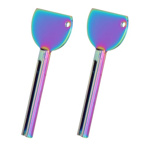 Piriuuo 2 Stück Tubenquetscher Edelstahl, Bunt Tubenquetscher Metall Toothpaste Squeezer Tubenaufroller Sparen Tubenausdrücker für Tuben Zahnpasta Haargel Handcreme Kosmetik von Piriuuo