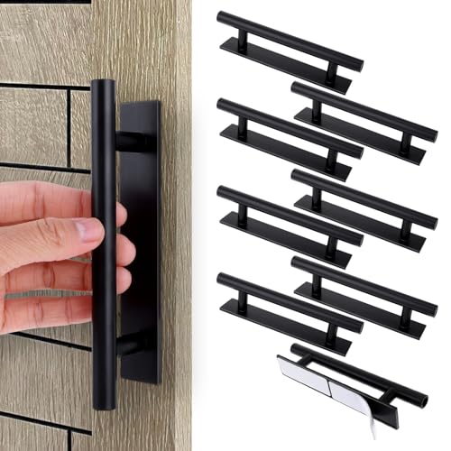 Piriuuo Selbstklebende Schrankgriffe, Türgriffe, selbstklebend, ABS-Kunststoff, zum Abziehen und Aufkleben, für Schubladen, Kleiderschrank, Möbel, Schwarz, 8 Stück Piriuuo Selbstklebende Schrankgriffe, Türgriffe, selbstklebend, ABS-Kunststoff, zum Abziehen und Aufkleben, für Schubladen, Kleiderschrank, Möbel, Schwarz, 8 Stück von Piriuuo
