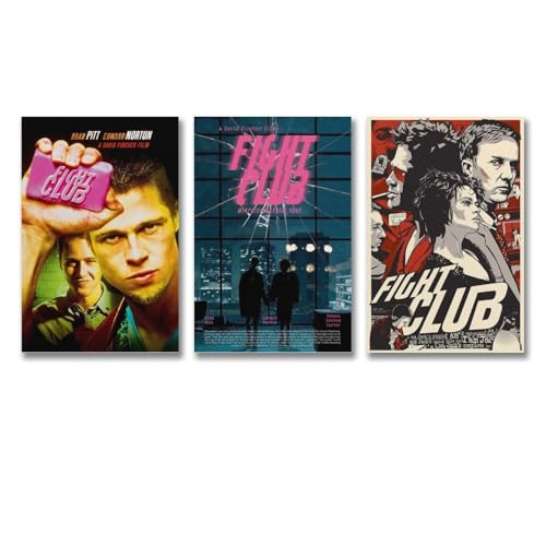3 Stück Kampfposter Club Classic Movie Film Rtro Vintage Cover Wandkunst Leinwand Poster Zimmer Dekorativer ästhetischer Druck Dekor 30 x 45 cm - 3 Stück Stil 3 3 Stück Kampfposter Club Classic Movie Film Rtro Vintage Cover Wandkunst Leinwand Poster Zimmer Dekorativer ästhetischer Druck Dekor 30 x 45 cm - 3 Stück Stil 3 von Pisaoue