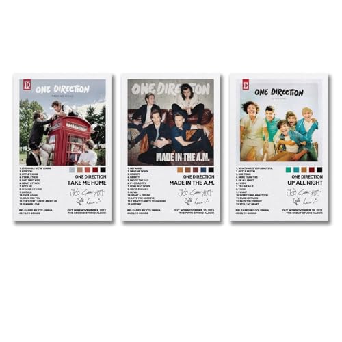 3 Stück One Poster Direction Musikband Album Cover signiert Wandkunst Leinwand Poster Zimmer Dekorativer ästhetischer Druck Dekor 20 x 30 cm - 3 Stück Stil 3 3 Stück One Poster Direction Musikband Album Cover signiert Wandkunst Leinwand Poster Zimmer Dekorativer ästhetischer Druck Dekor 20 x 30 cm - 3 Stück Stil 3 von Pisaoue