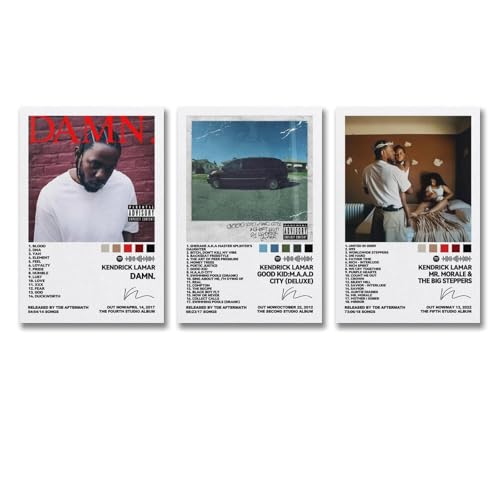 Kendrick Poster Lamar Rapper, Musikalbum, signiert, Wandkunst, Leinwand, Poster, Raumdekoration, ästhetischer Druck, Dekoration, 20 x 30 cm, 3 Stück, Stil 7, 3 Stück Kendrick Poster Lamar Rapper, Musikalbum, signiert, Wandkunst, Leinwand, Poster, Raumdekoration, ästhetischer Druck, Dekoration, 20 x 30 cm, 3 Stück, Stil 7, 3 Stück von Pisaoue