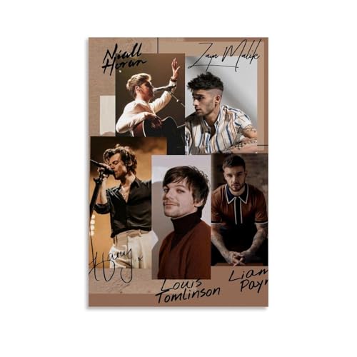 One Poster Direction Musikband Vintage Retro Cover signiert Musikposter für Zimmer Ästhetische Leinwand Wandkunst Schlafzimmer Dekor 30 x 45 cm One Poster Direction Musikband Vintage Retro Cover signiert Musikposter für Zimmer Ästhetische Leinwand Wandkunst Schlafzimmer Dekor 30 x 45 cm von Pisaoue