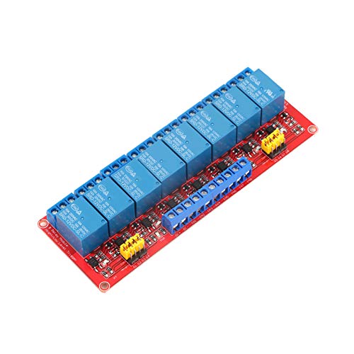 8 Kanal Relais Modul, 8-Kanal-Optokoppler-Relaismodulplatine High Low Trigger 5 V/12 V/24 V Stabile Leistung Starke Fahrfähigkeit Patch-Optokoppler-Isolation Fehlertolerantes Design (12V) von Pissente