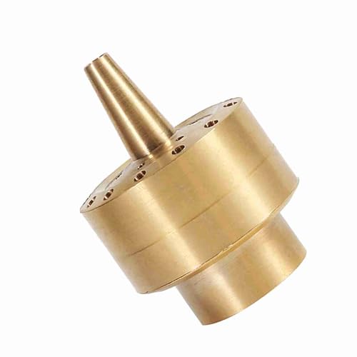 Pissente 1/4 "1/2" 3/4 "Messing Brunnen Düse Teich Sprüh Düse Wasser Sprinkler Kopf mit 3 Schicht Parabol Spray für Garten Teich Brunnen (1/6 15.5-17,5 cm Kopfumfang) von Pissente