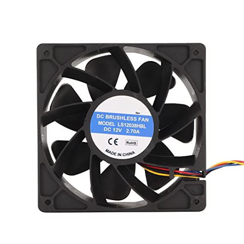 Pissente 12 Cm Kühllüfter 120x38mm 6000 U/Min 12V 2.7A 4Pin PWM Hoher Luftstrom Statischer Druck Computerzubehör PC -Komponenten für Computerkoffer Kamera -Server von Pissente