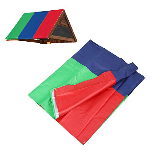 Pissente 132 X 226 cm Outdoor Garten Markisenschwang Baldachin Sonnenschatten -Dachabdeckung mit Schraubenzubehör für Terrasse Auffahrt Camping Wandern (Grün, blau, rote Farbe) von Pissente