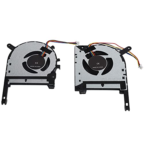 Pissente 2 Stück Laptop CPU GPU Kühl Ventilatoren, Ersatz für TUF FX505ge FX505gm FX505dt FX705 mit 4-Draht-Stromverbinder Hochwertiger Aluminium Legierung Langlebige Wärme Ableitung von Pissente