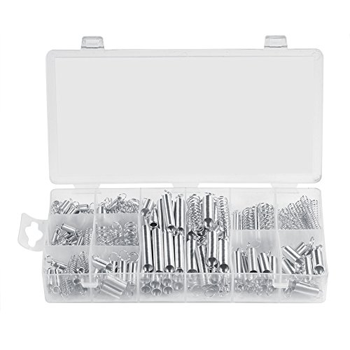 Pissente 200-teiliges Feder-Sortiment-Set, 20 Größen Zug-Druckfedern mit Langlebiger Kunststoffbox für Reparatur Wartung Fahrzeug Haushaltsgerät Pissente 200-teiliges Feder-Sortiment-Set, 20 Größen Zug-Druckfedern mit Langlebiger Kunststoffbox für Reparatur Wartung Fahrzeug Haushaltsgerät von Pissente
