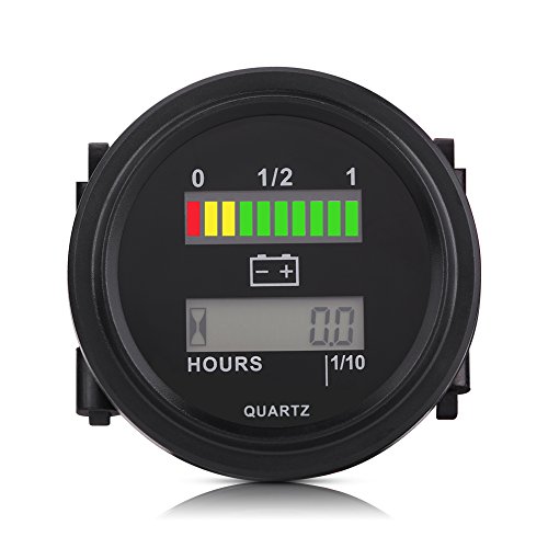 Pissente Batterieanzeigenanzeige, 12 V 24 V 36 V 48 V 72 V Stunden Meter Warnspeicher Option f¨¹r CART DC -Batterie von Pissente