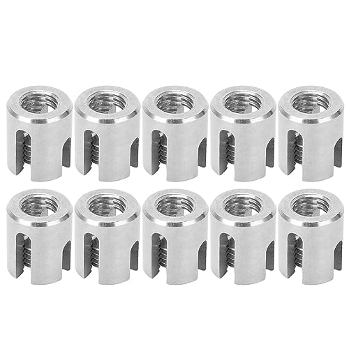 Pissente Drahtseil-Kreuzklemme, 10 Stück, Kreuzkabelklemme, Edelstahl-Draht-Geländerklemmen-Befestigungselement, Kreuzdrahtseilklemmen in Marinequalität für Innen- und Außenbereich, M8 3 von Pissente