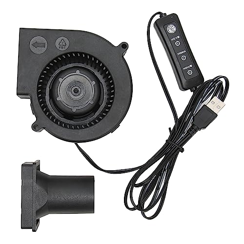 Pissente Gebläse USB-Gebläse, 3,8-Zoll-Modus DC 5 V Bürstenlos 3800 U/min 22 CFM Computer-Lüfter mit 3 Geschwindigkeitsregelung Hochleistungs-Computer-Lüfter für PC-Elektronik 3D-Drucker von Pissente
