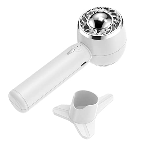 Pissente Handheld -Lüfter, Tragbarer Lüfter Mini -Schreibtisch Lüfter USB Wiederaufladbare 2000 -mAh -Akku 3 -Geschwindigkeitseinstellungen Starker Windkompakt -Design für Reisebüros Im (WHITE) von Pissente