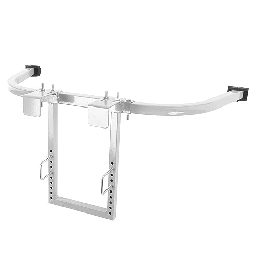 Pissente Leiter Stabilisator Hochleistungsleiter Dachhaken 150 Kg KapazitäT Stahl Leiter Verlängerung Haken Gummi Grip T Bar Leiter Beständiger Gutter Accessoire Kit 430x410x90mmmm (Silbergrau) von Pissente