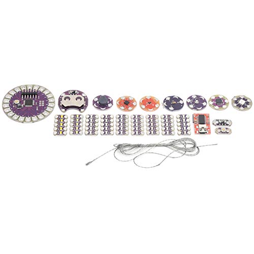 Pissente Lilypad Sewing Electronics Kit, Leitfähiger Gewinde mit ATMega168 Development Board für Elektronische Textilprojekte LED -Schaltkreise von Pissente
