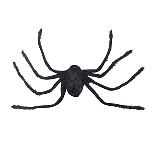 Pissente Riesige Gruselige Spinne mit Langen Augen, Verstellbaren Trägern, Realistischem Schwarzem Fell, Flexiblen Künstlichen Beinen für Halloween-Partydekorationen (1) von Pissente