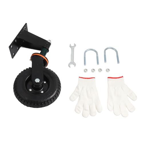 Pissente Torrad Heavy Duty Zaun Rad Universal Gate Caster Rad Stoßdämpfer Feder Tor Unterstützung Rad für Metallrohr Tor Holztor, 600lb Tragfähigkeit (BLACK) von Pissente