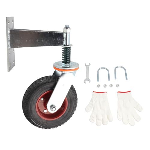 Pissente Torrad Heavy Duty Zaun Rad Universal Gate Caster Rad Stoßdämpfer Feder Tor Unterstützung Rad für Metallrohr Tor Holztor, 600lb Tragfähigkeit (Rot) von Pissente