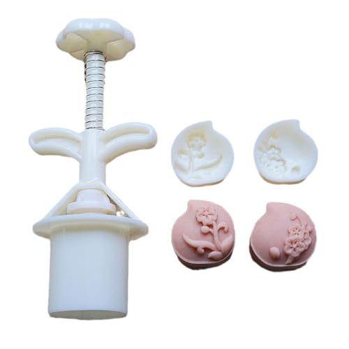 2 praktische Mooncake-Pressformen, funktionelle Silikon-Backformen in Lebensmittelqualität, für lustiges pfirsichförmiges Gebäck von Pitadue