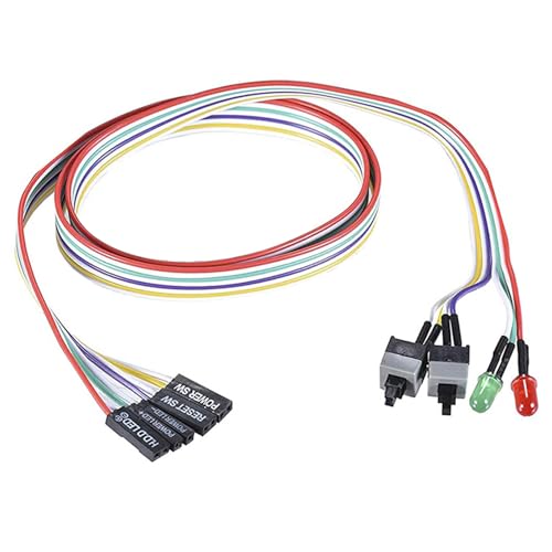 Pitadue PC Netzschaltschalterkabel Mit LED Anzeigen 26 Zoll Hülle Frontletz Draht Für Desktop Motherboards Reset Switches Kabel Zurücksetzen von Pitadue
