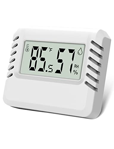 Hygrometer Innen, Pitasha Desktop Digital Thermometer mit Temperatur und Feuchtigkeitsmonitor Raumthermometer für Haus, Büro, Babyzimmer, Weinkeller, etc. (Weiß) von Pitasha