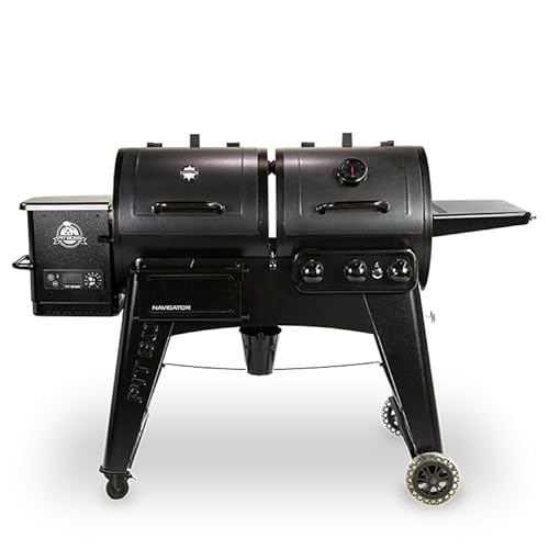 Pit Boss Navigator 1230 Kombo-Grill (bis 260 Grad, ausklappbare Ablage, Porzellanbeschichtet) 10706 von Pitboss