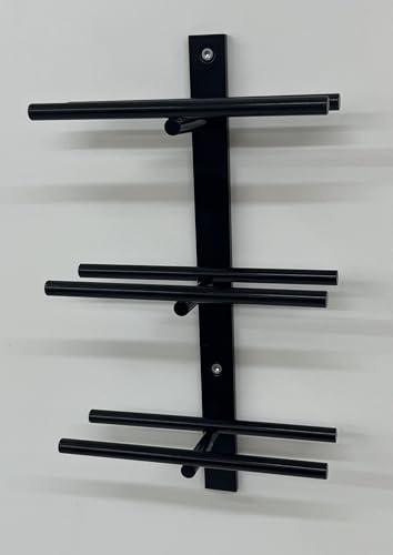 Weinregal für Wand - Metall schwarz - 33 cm - erweiterbar (Mattschwarz, 3 Flaschen, 33) von Piteba