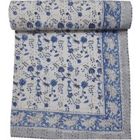 Kantha Quilt Handbedruckter Baumwoll Handgemachter Handgenähte Bettüberwurf Bettwäsche Wohndeko von PitterRugsNbedQuilts