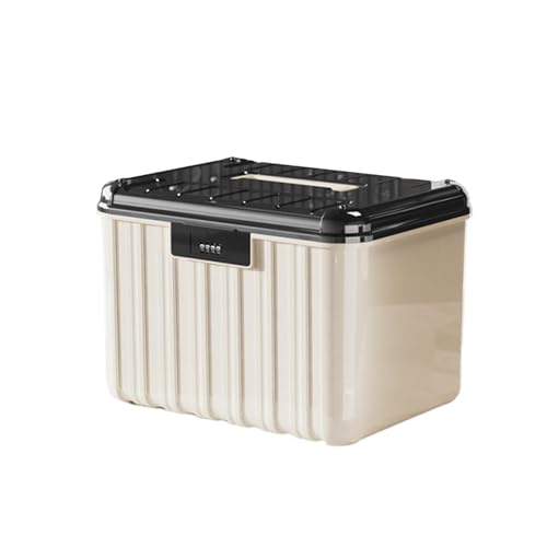 Pitycbo Abschließbare Aufbewahrungsbox, Dokumenten Organizer, Mehrzweck Aufbewahrungsbox mit Passwortschloss für Die Garagenorganisation Und Badezimmerschränk, 36.2 X 28.5 X 25.7 von Pitycbo