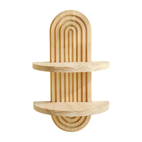 Pitycbo Boho Holz Regenbogen Wandschelfwand Modern Moderne Robuste für Geburtstage Familien Wohnzimmer Feiertage, 21.5cmx35cm von Pitycbo